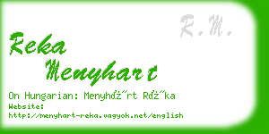 reka menyhart business card